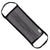 Coal Pleated Face Mask Charcoal