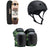 Arbor Pilsner Photo Cruiser Skateboard Complete + Pro-Tec The Classic Certified EPS Skateboard Helmet + Street Open Back Skateboard Knee Pads