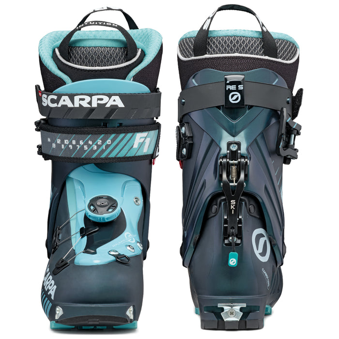 Scarpa F1 Alpine Touring Ski Boots - Women's 2023 Anthracite/Aqua