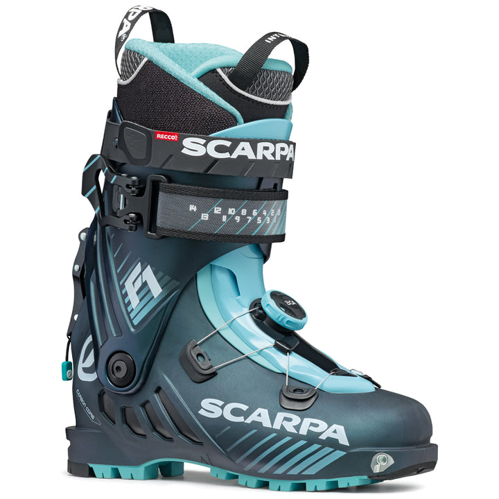 Scarpa F1 Alpine Touring Ski Boots - Women's 2023 Anthracite/Aqua