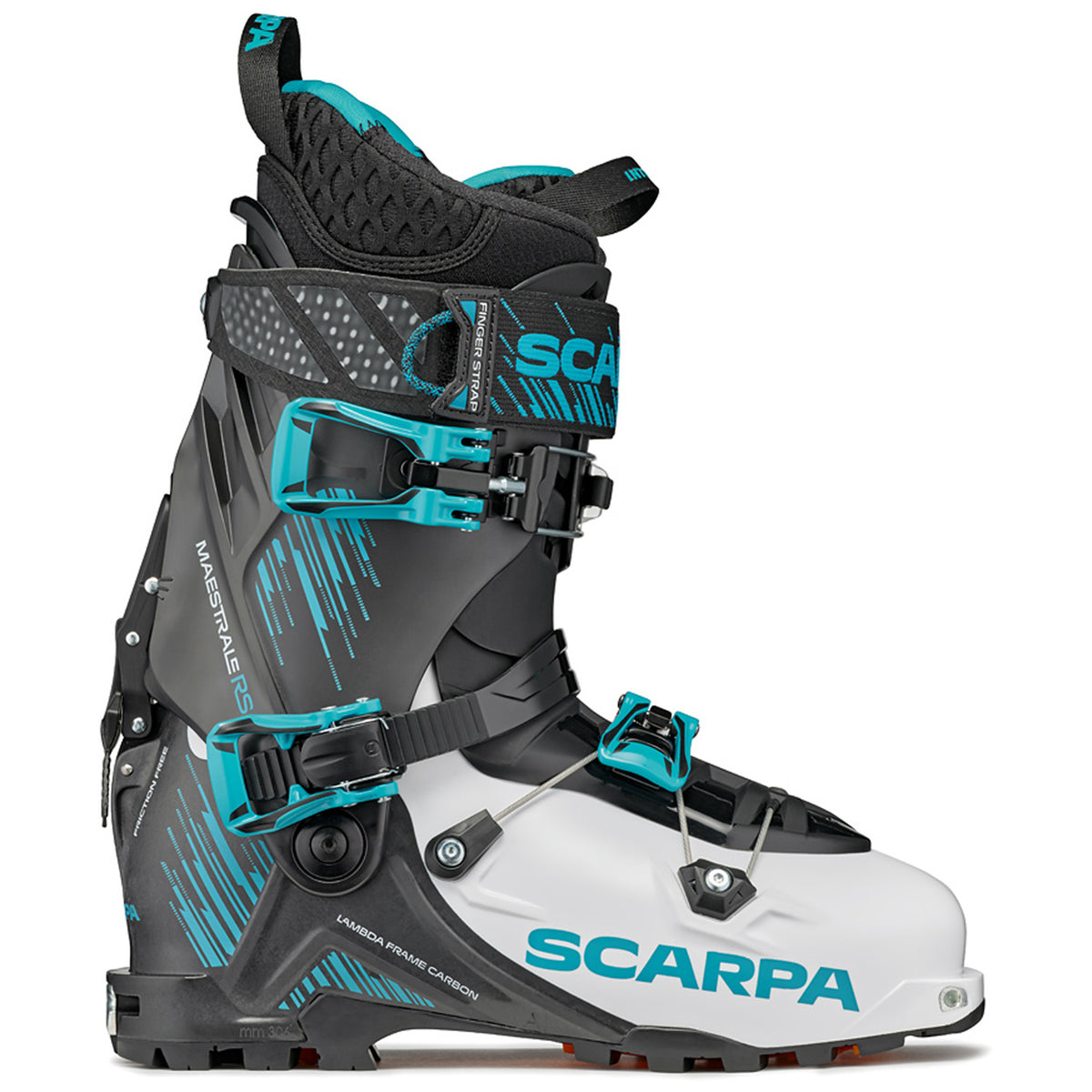Scarpa Maestrale RS Alpine Touring Ski Boots 2023 White/Black/Azure