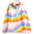 Burton Spark Fleece Anorak - Kids' Stout White Rainbow Mashup
