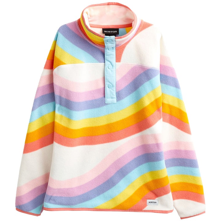 Burton Spark Fleece Anorak - Kids' Stout White Rainbow Mashup
