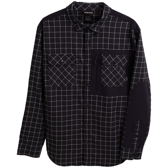 Burton Brighton Long-Sleeve Performance Flannel - Men's True Black Performer Plaid