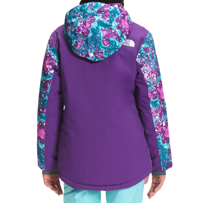 The North Face Freedom Extreme Insulated Jacket - Girls' Deep Lagoon Constellation Camo Print