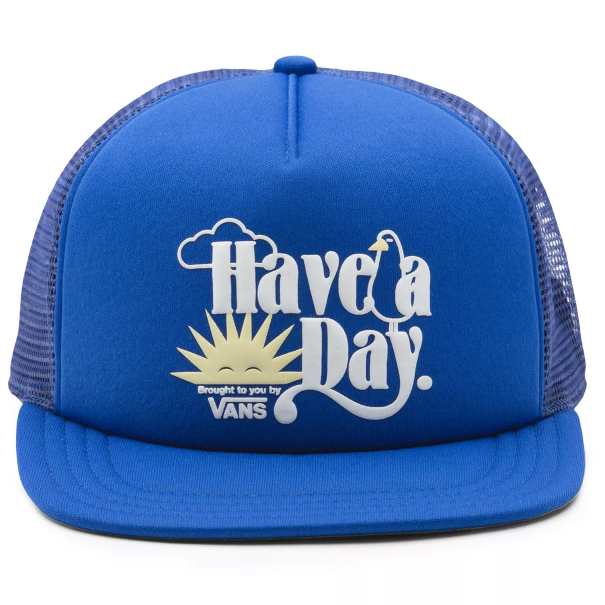 Vans Have a Nice Day Trucker Hat Deep Ultramarine