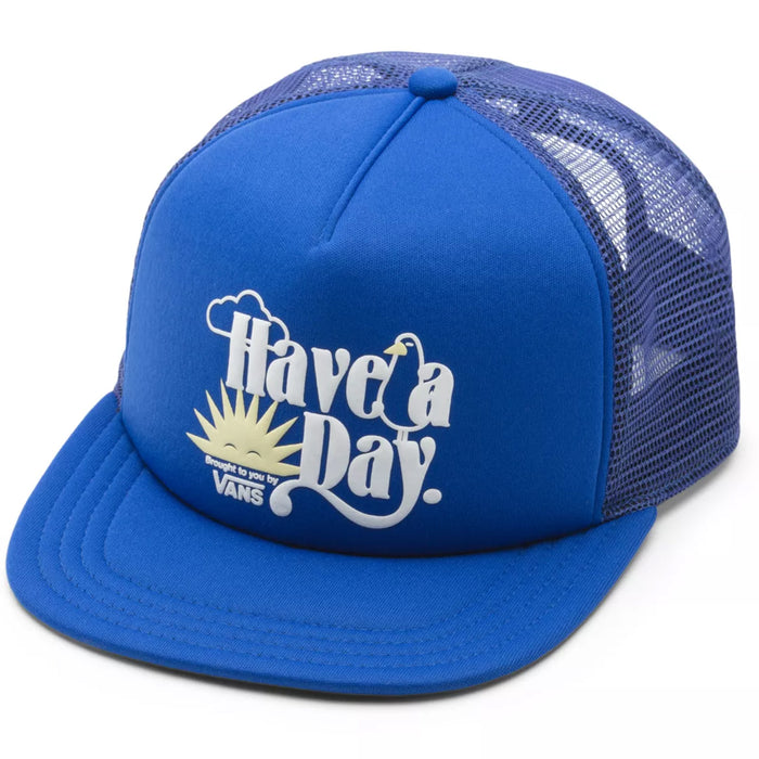 Vans Have a Nice Day Trucker Hat Deep Ultramarine