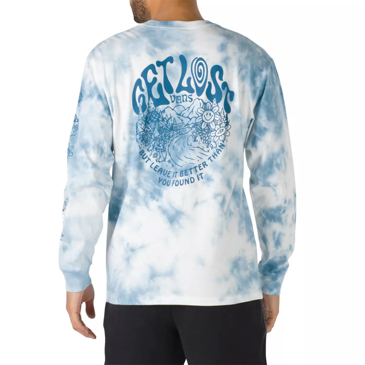 Vans x Parks Project Get Lost T-Shirt - Men's Moroccan Blue Tie-Dye