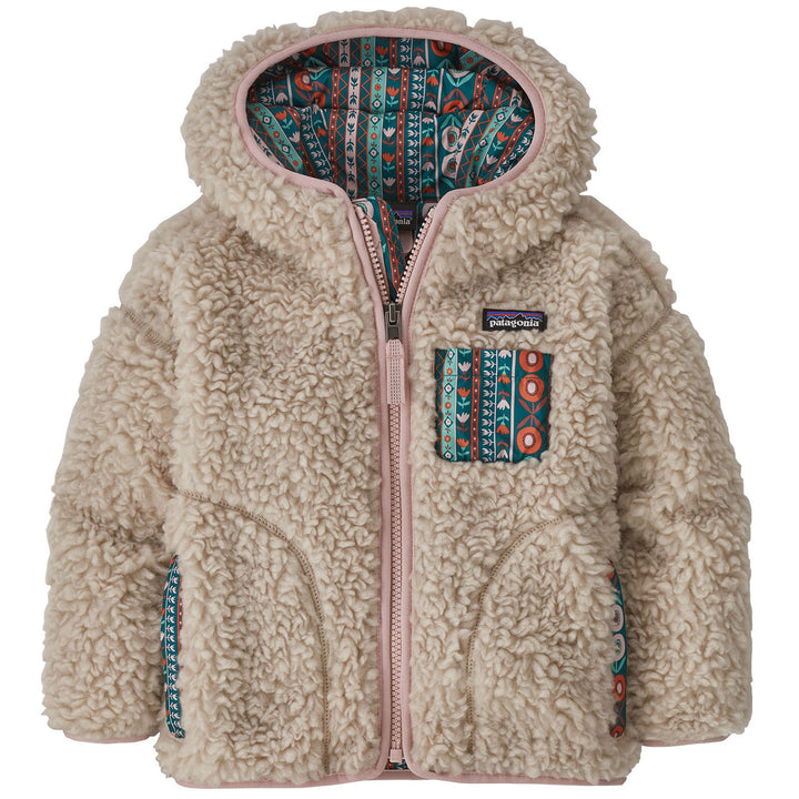 Patagonia Retro-X Hoodie - Infants' Natural w/Fuzzy Mauve