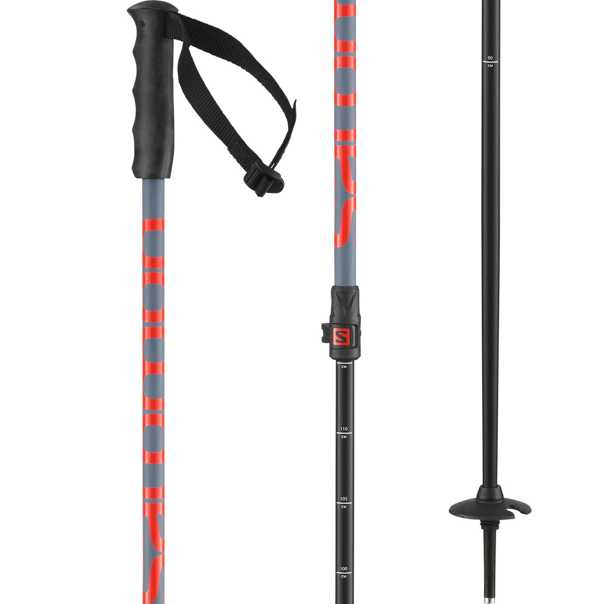 Salomon MTN Jr Adjustable Ski Poles - Kids' 2024 Blue/Orange