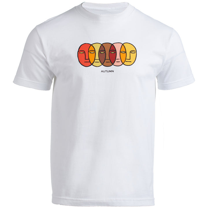 Autumn Faces T-Shirt - Men's White