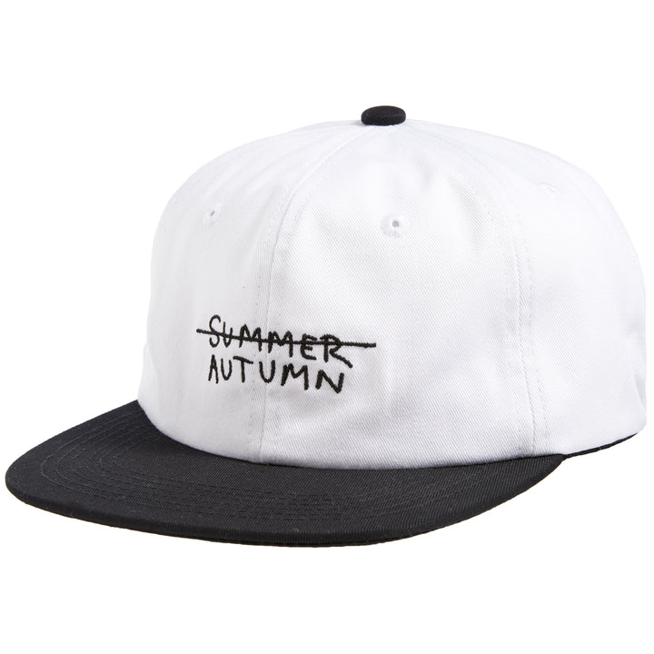 Autumn 6-Panel Snapback Hat White/Black