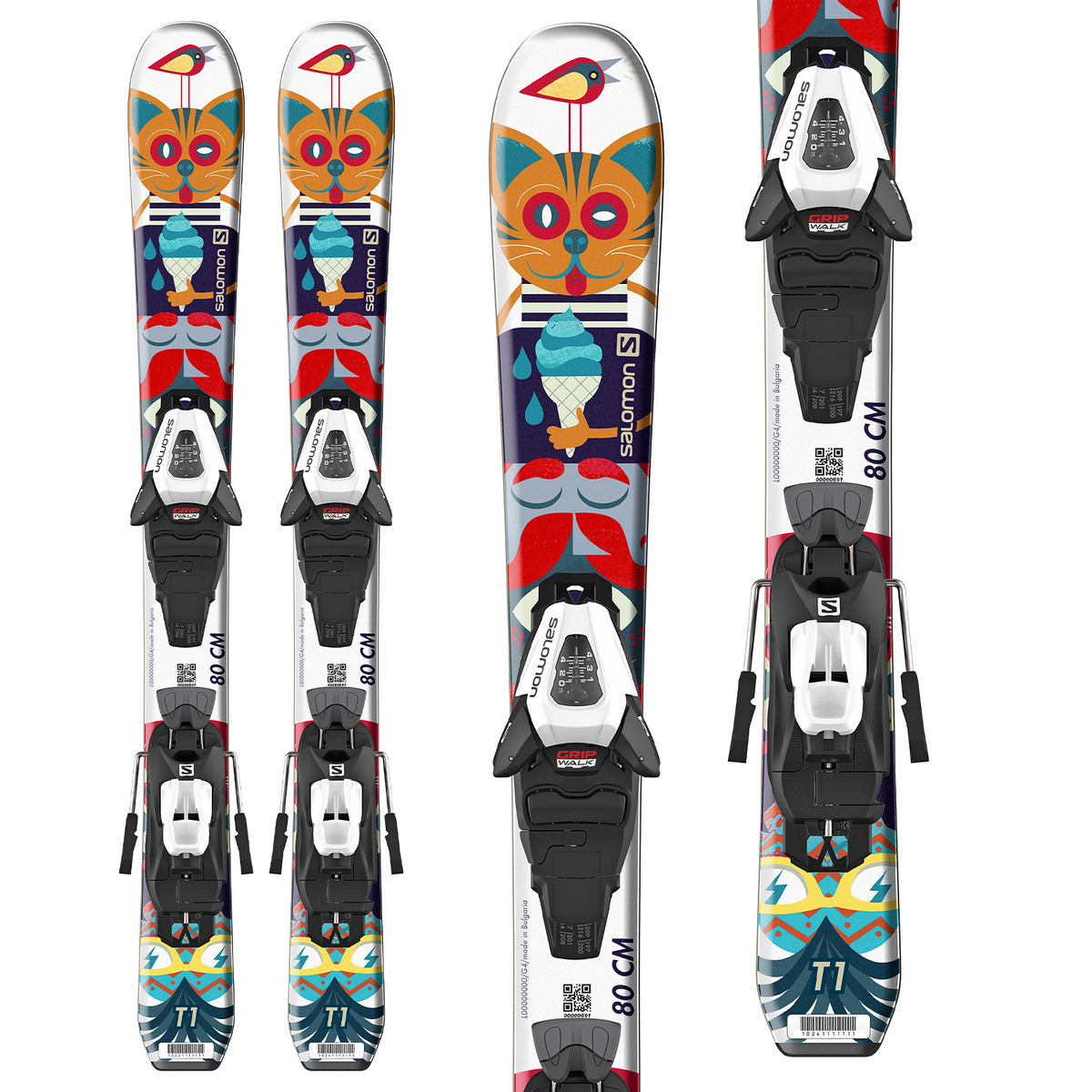 Salomon T1 XS Skis + C5 GW Bindings - Toddlers' 2023