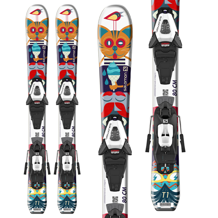 Salomon T1 XS Skis + C5 GW Bindings - Toddlers' 2023