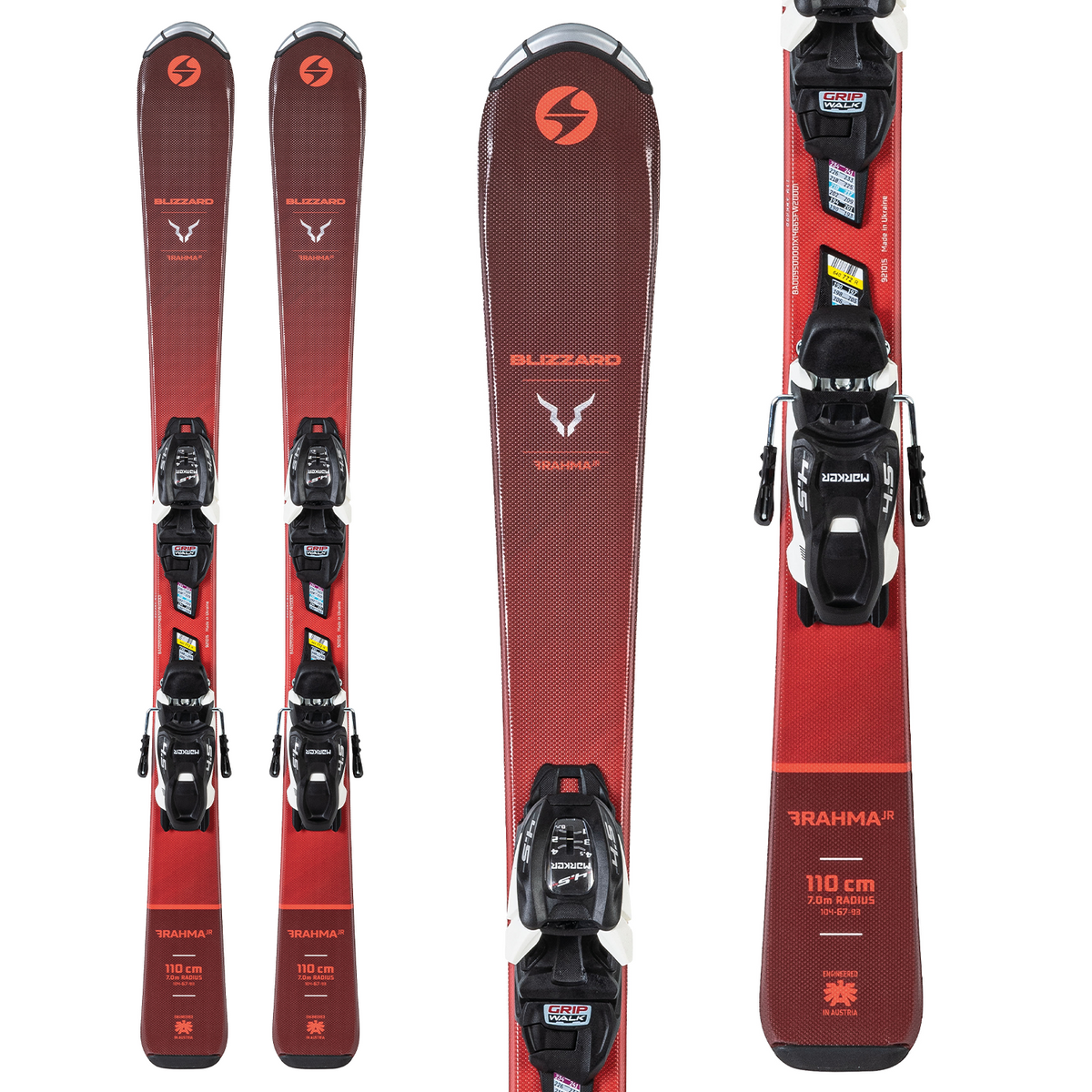 Blizzard Brahma Jr Skis + 4.5 FDT Bindings - Toddlers' 2024