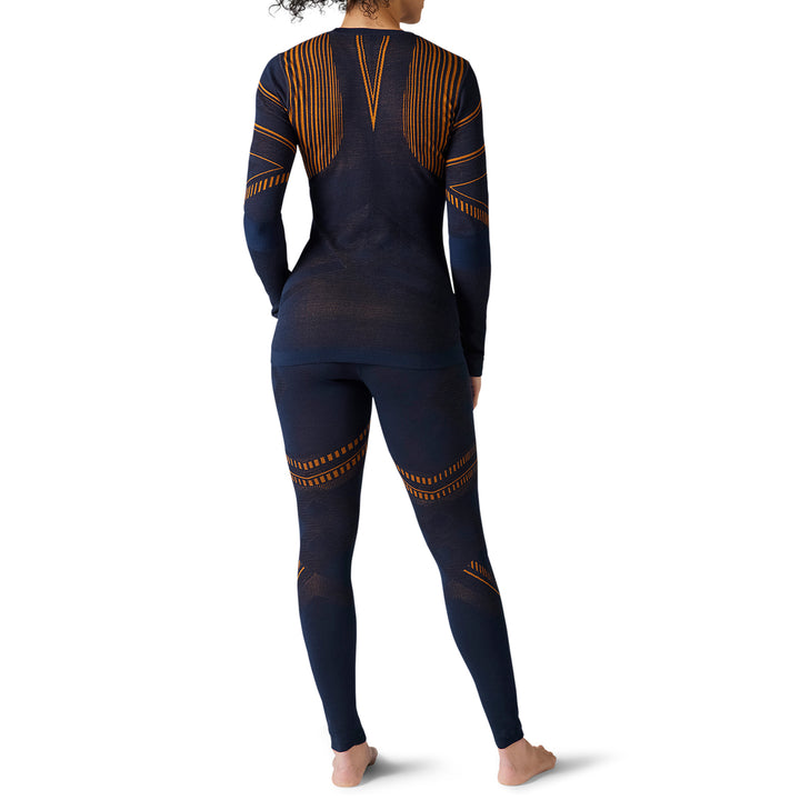 Smartwool IntraKnit Merino 200 Pattern Crew Top - Women's Deep Navy Mountain Warrior
