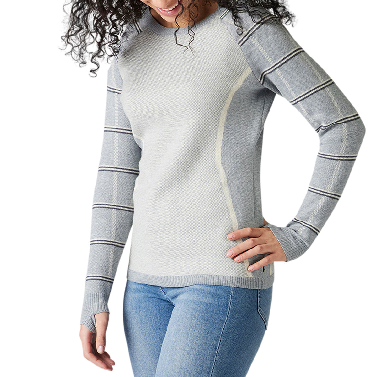 Smartwool Dacono Crew Sweater - Women's Light Grey Heather