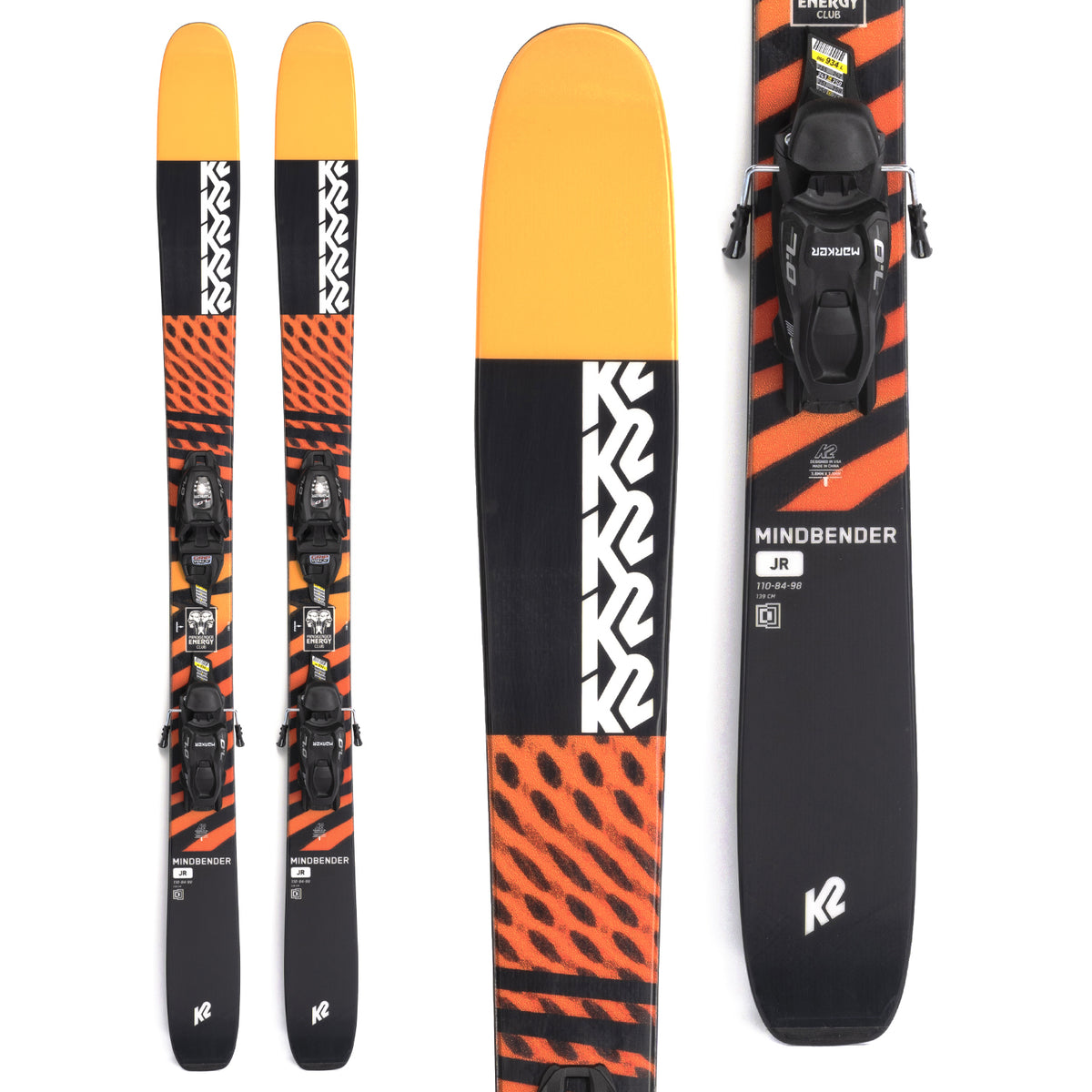 K2 Mindbender Jr Skis + FDT 4.5 Bindings - Kids' 2022