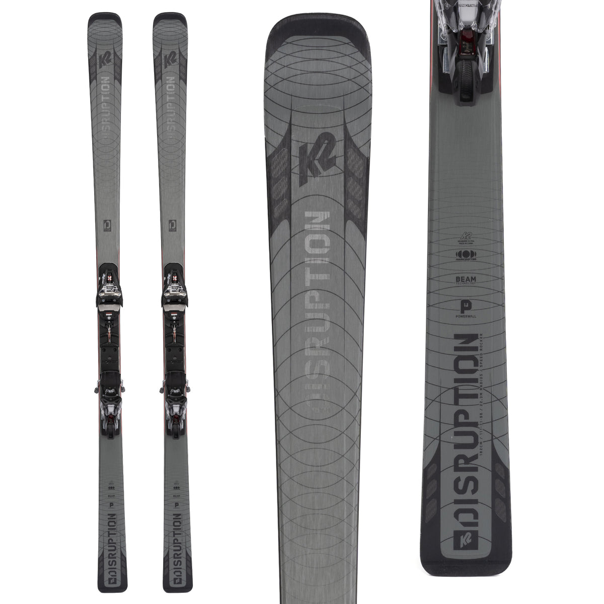 K2 Disruption Ti² Skis + Marker XCOMP 16 Bindings 2022