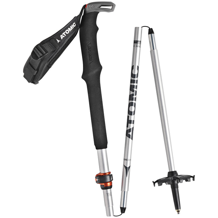 Atomic BCT Mountaineering SQS Adjustable Ski Poles 2024 Silver/Grey