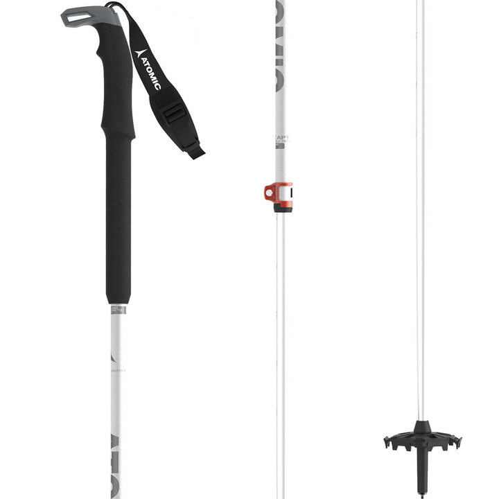 Atomic BCT Touring SQS Adjustable Ski Poles 2024 Silver/Grey