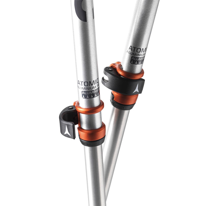 Atomic BCT Touring SQS Adjustable Ski Poles 2024 Silver/Grey