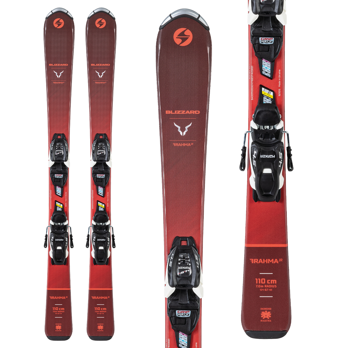 Blizzard Brahma Jr Skis + 4.5 FDT Bindings - Kids' 2024