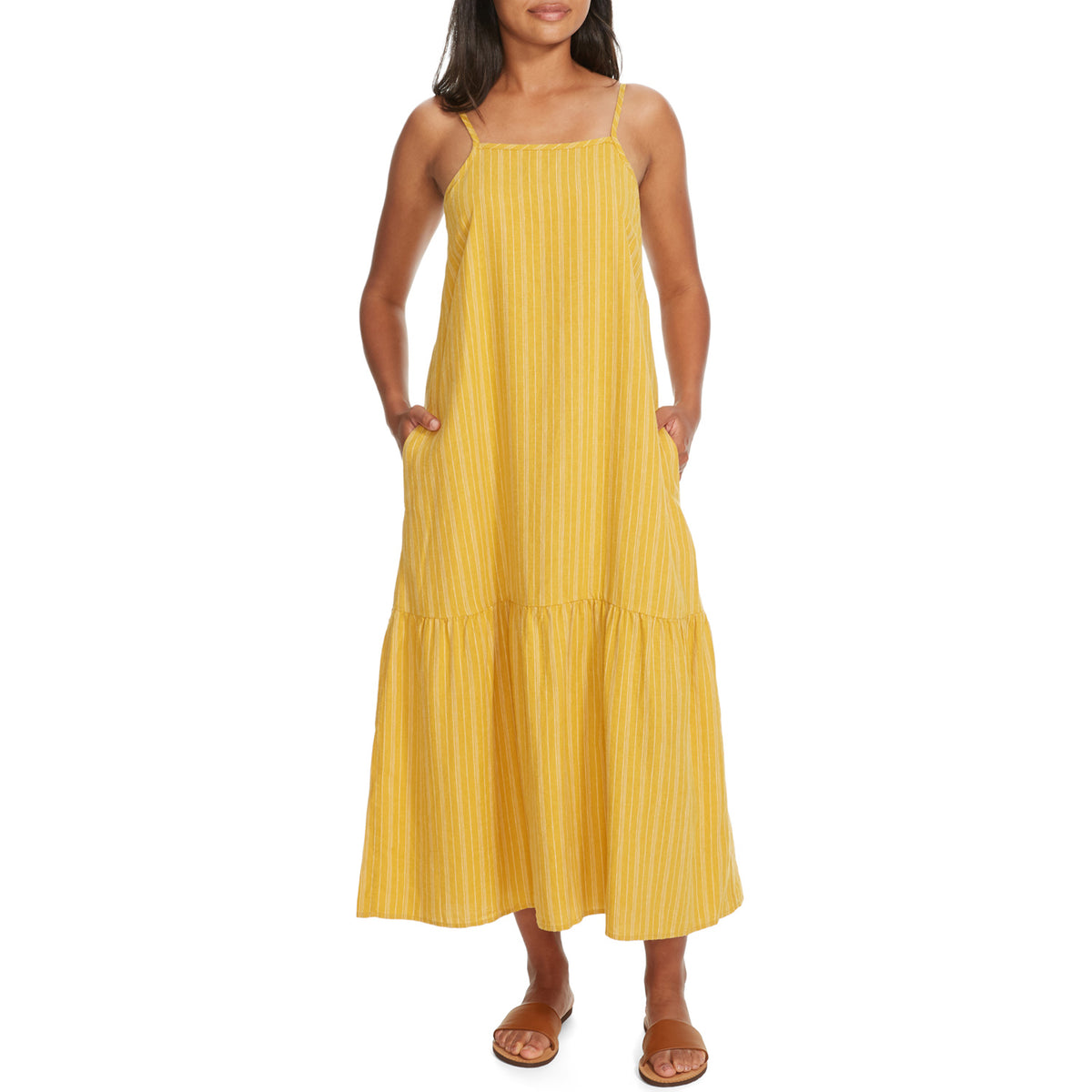 Patagonia Garden Island Tiered Dress - Women's Bayshore: Hawk Gold