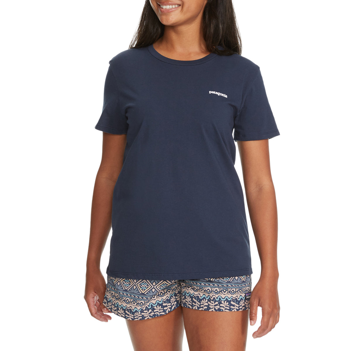 Patagonia P-6 Logo Organic Crew T-Shirt - Women's New Navy