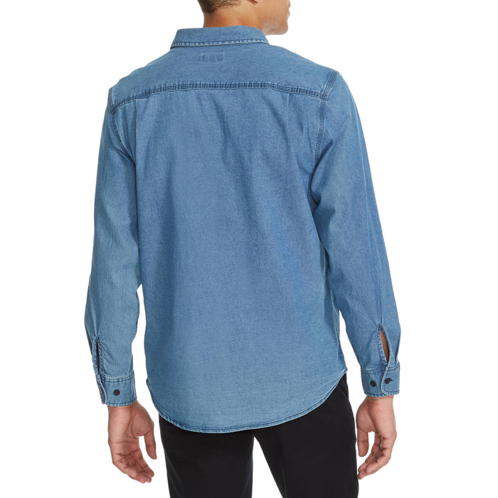 Brixton Bowery Stretch Long-Sleeve X Flannel - Men's Worn Indigo