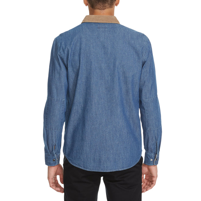 Brixton Bowery Long-Sleeve Woven Shirt - Men's Washed Denim