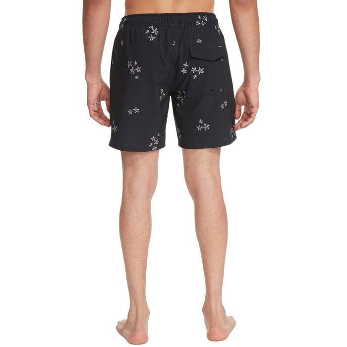 RVCA VA Elastic Boardshorts - Men's Black Floral