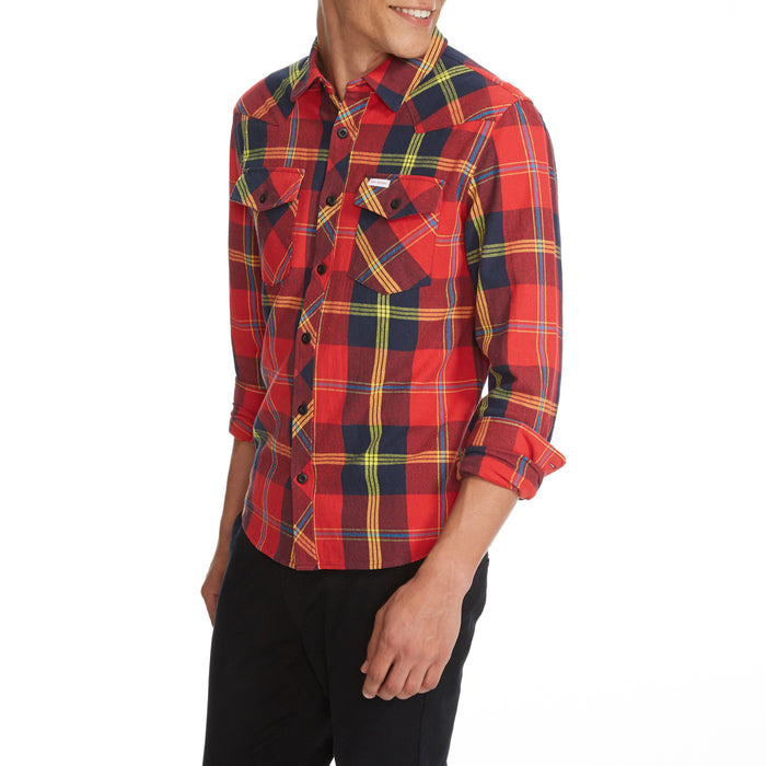 Topo Designs Mountain Plaid Long-Sleeve Shirt - Men's Red Multi