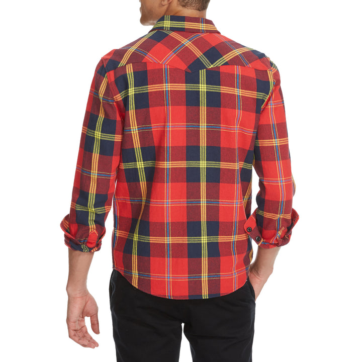 Topo Designs Mountain Plaid Long-Sleeve Shirt - Men's Red Multi