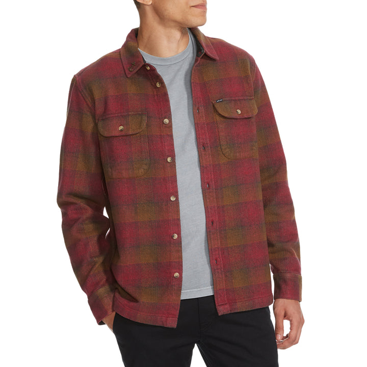 Dark Seas Colony Long-Sleeve Shirt - Men's Brown/Red