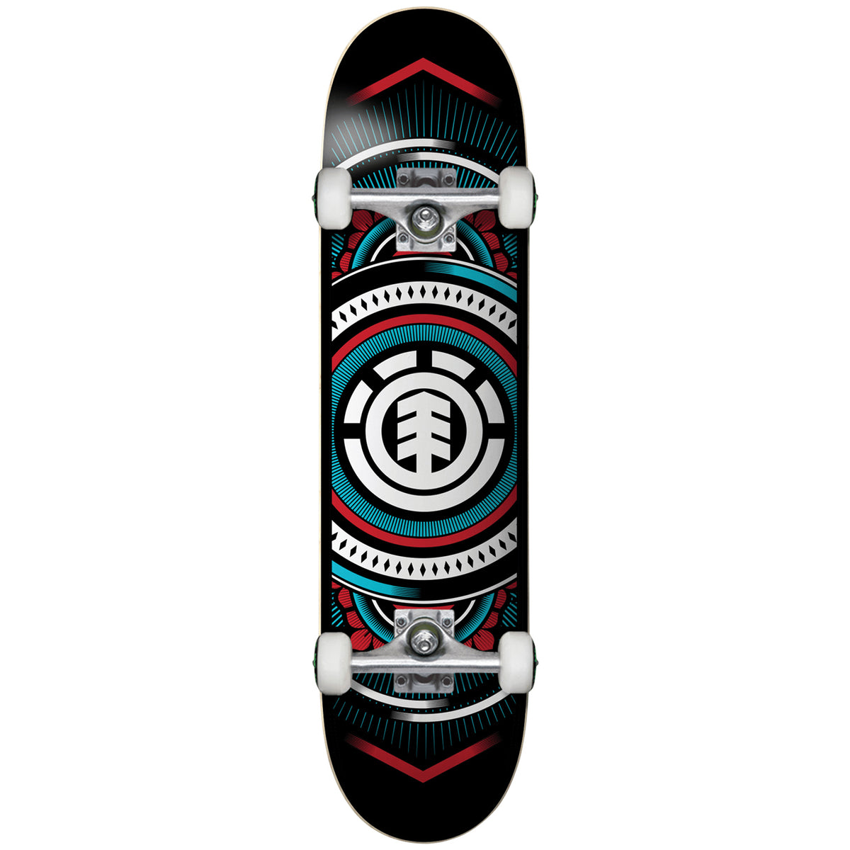 Element Hatched Red Blue 8.0 Skateboard Complete