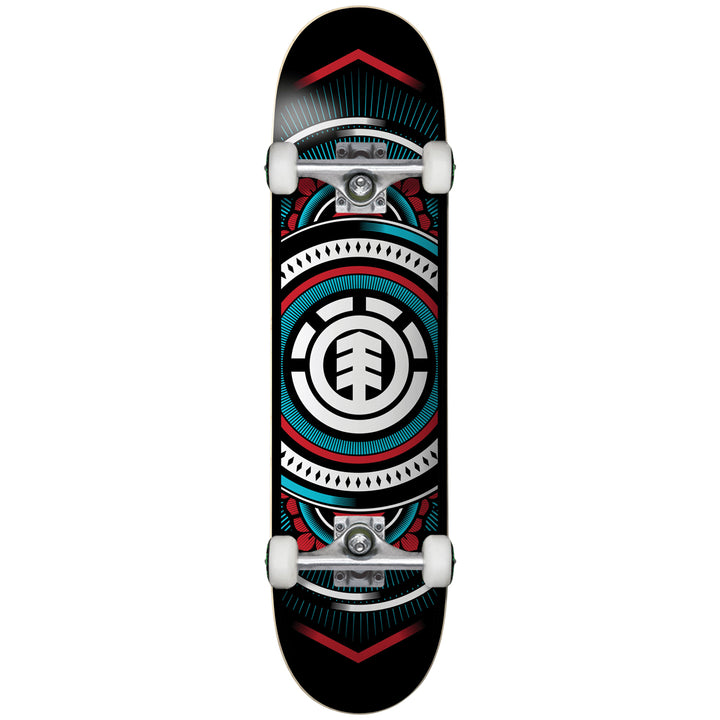 Element Hatched Red Blue 8.0 Skateboard Complete