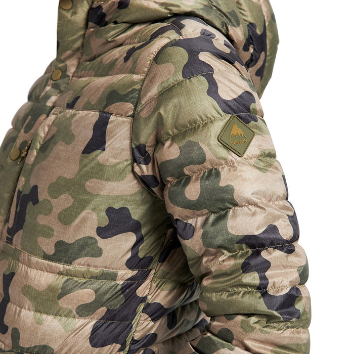 Burton Evergreen Down Hooded Jacket - Women's Martini Olive Terra Camo