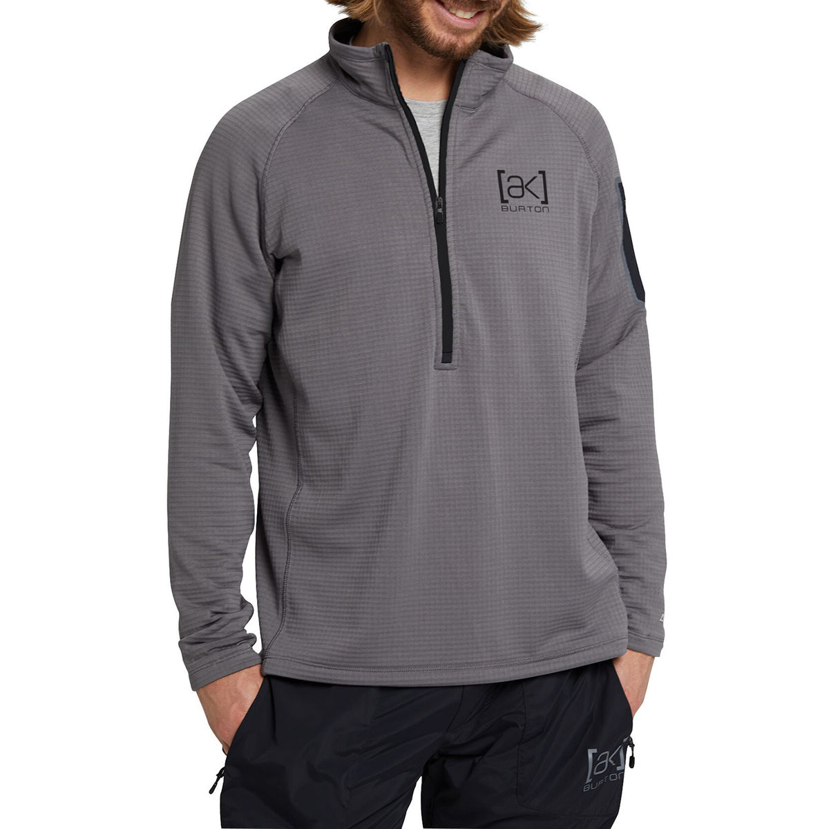 Burton AK Helium Grid Half-Zip Fleece - Men's Castlerock