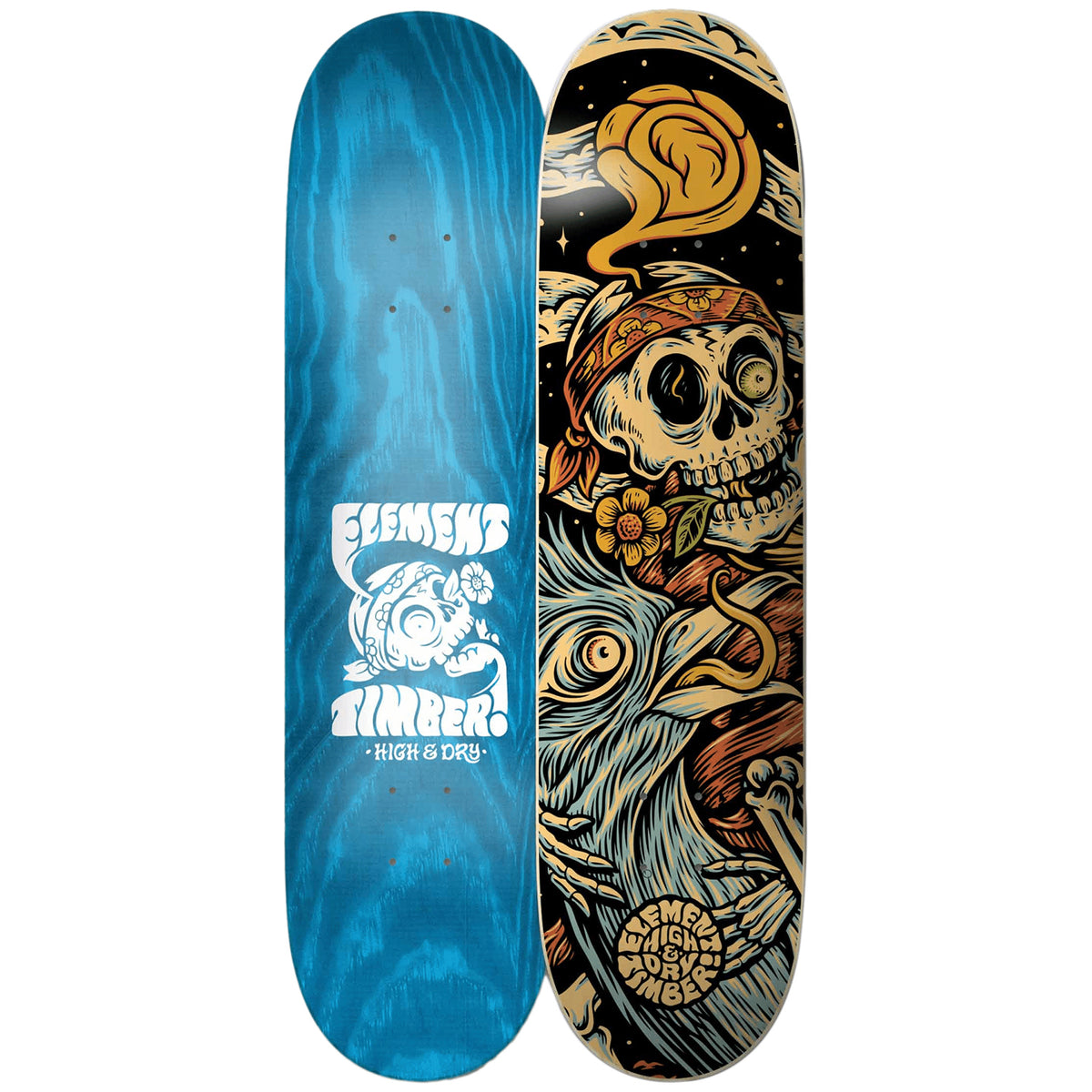 Element Timber High Dry Skull 8.25 Skateboard Deck