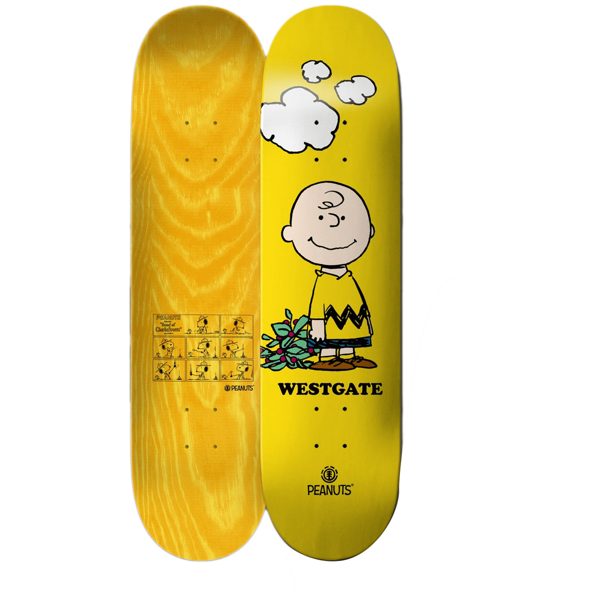 Element Peanuts Charlie Brown X Westgate 8.0 Skateboard Deck