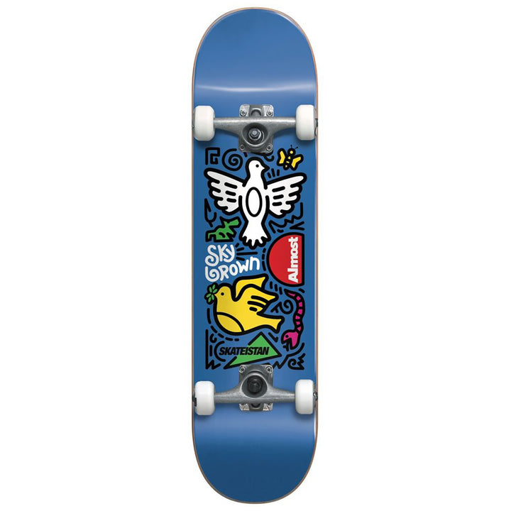 Almost Skateistan Sky Doodle FP Blue 7.5 Skateboard Complete