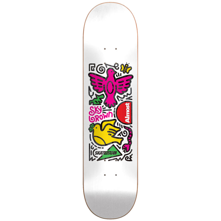 Almost Skateistan Sky Doodle R7 White 8.0 Skateboard Deck