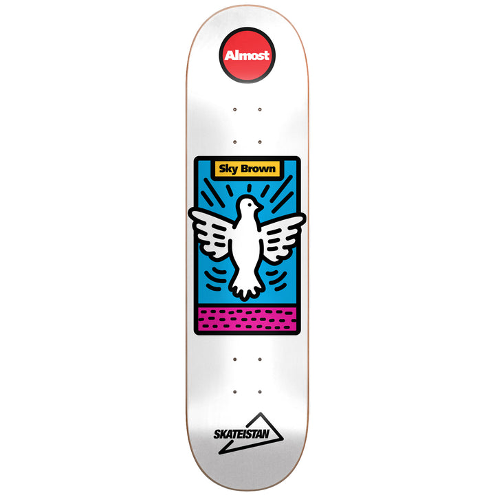 Almost Skateistan Sky High R7 White 8.0 Skateboard Deck