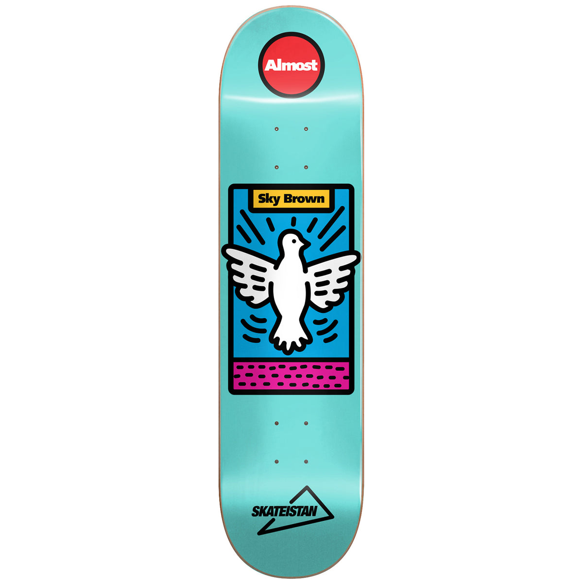 Almost Skateistan Sky High R7 Teal 7.75 Skateboard Deck