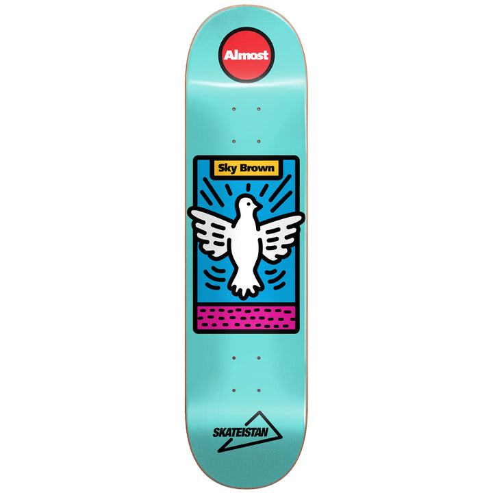 Almost Skateistan Sky High R7 Teal 7.75 Skateboard Deck