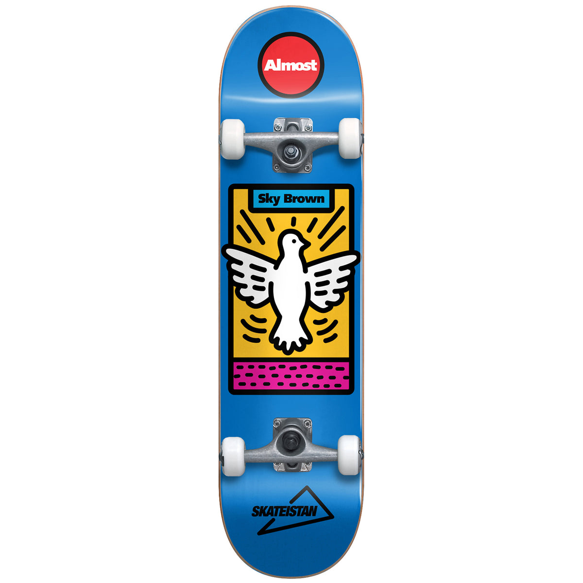 Almost Skateistan Sky High FP Blue 7.875 Skateboard Complete
