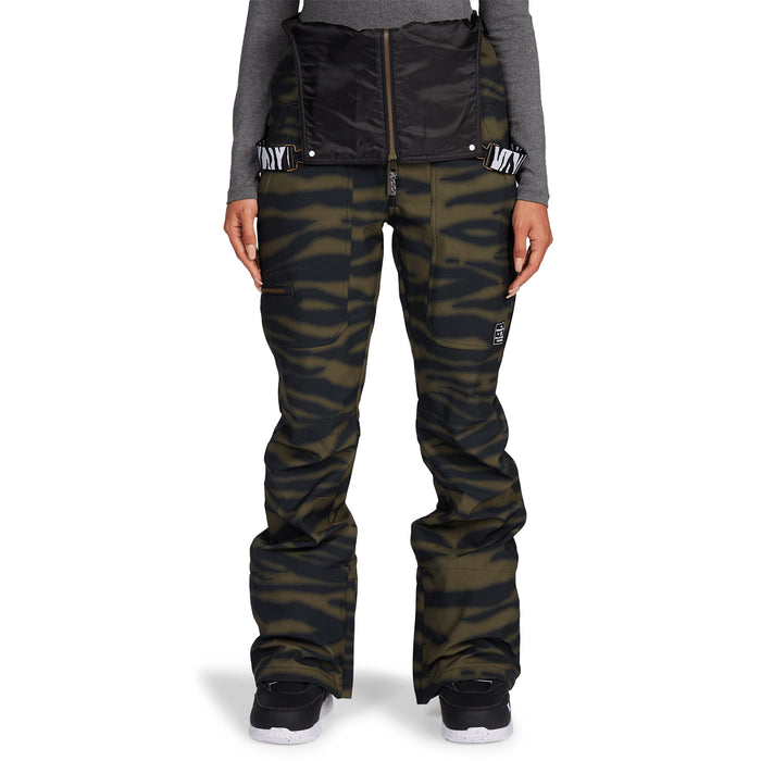 DC Collective Softshell Bibs - Women's Zebra Olive Night
