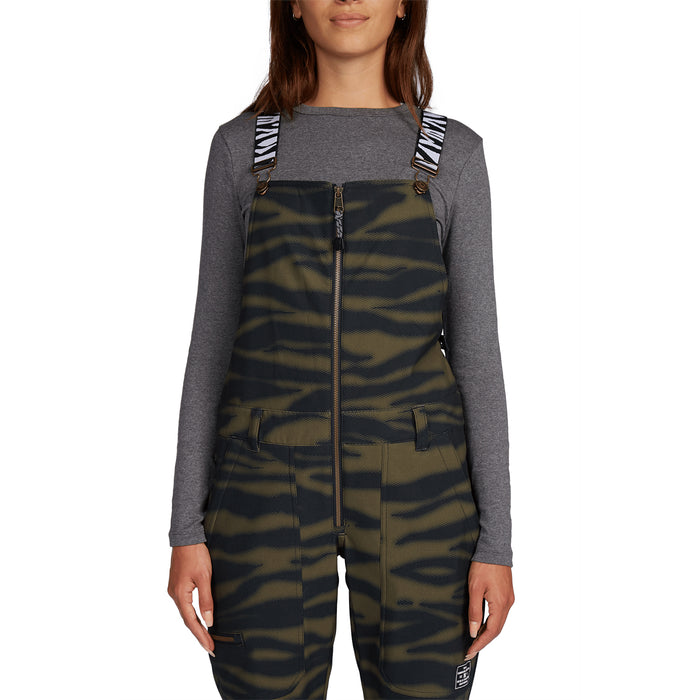 DC Collective Softshell Bibs - Women's Zebra Olive Night
