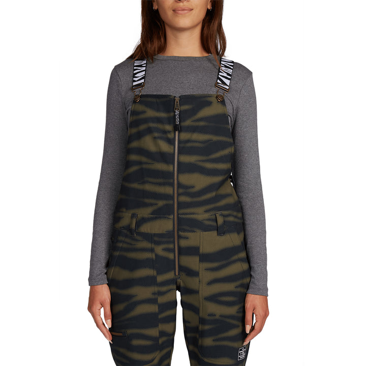 DC Collective Softshell Bibs - Women's Zebra Olive Night
